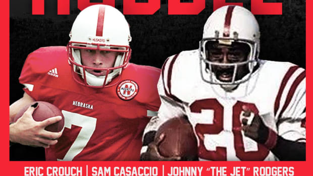 Husker Heisman Huddle Eric Crouch and Johnny Rodgers 2